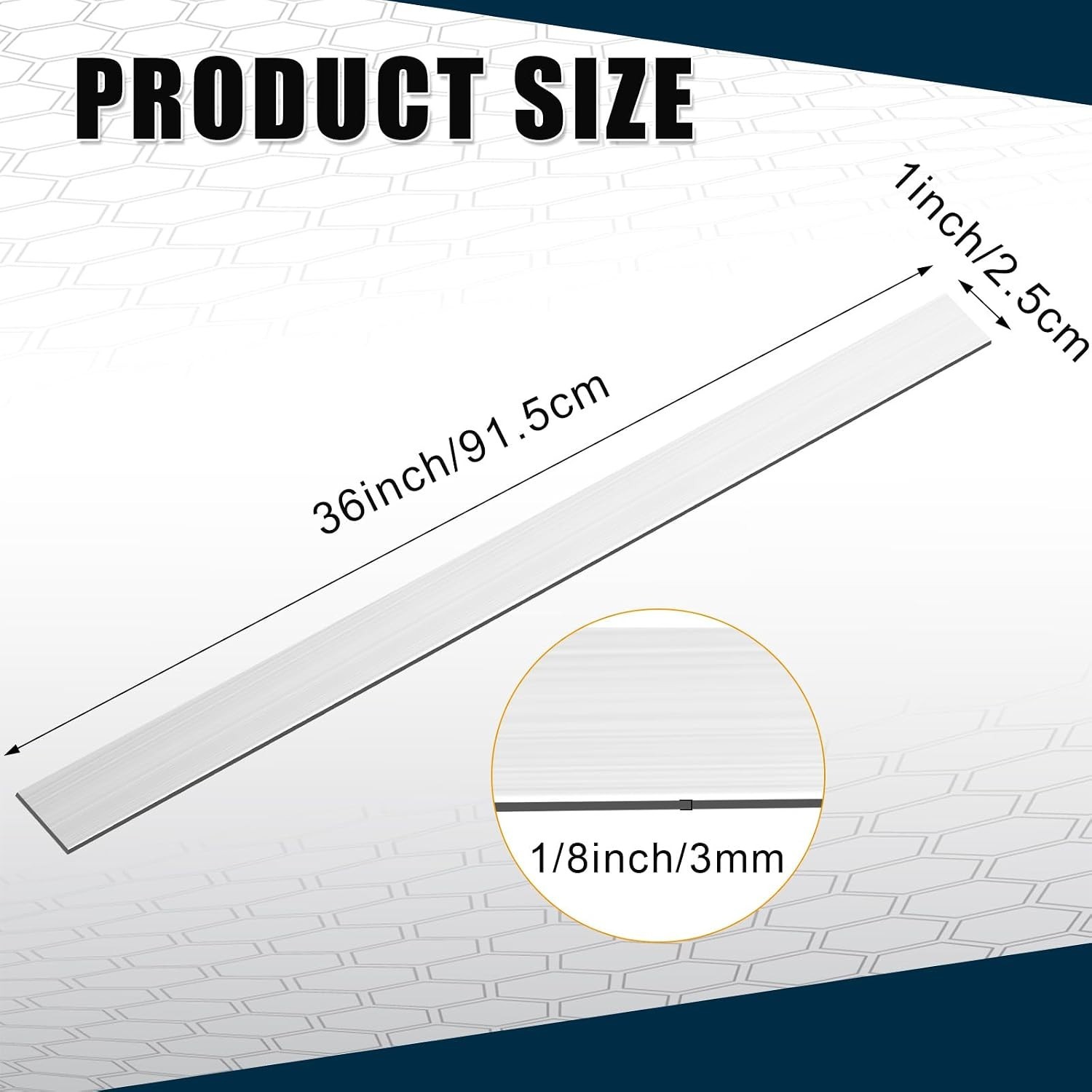 2 Pcs 6061 Aluminum Flat Bar 1/8 Thickness x 1” Width x 36” Length General …