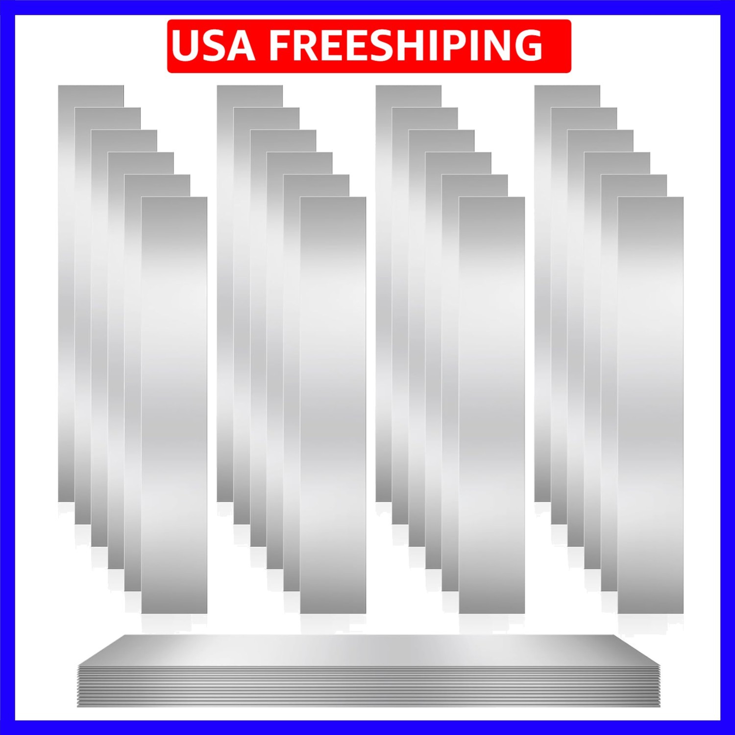 24 Pcs 304 Stainless Steel Strips Shim Stock Metal Shims 1″ Width x 6″ Length…