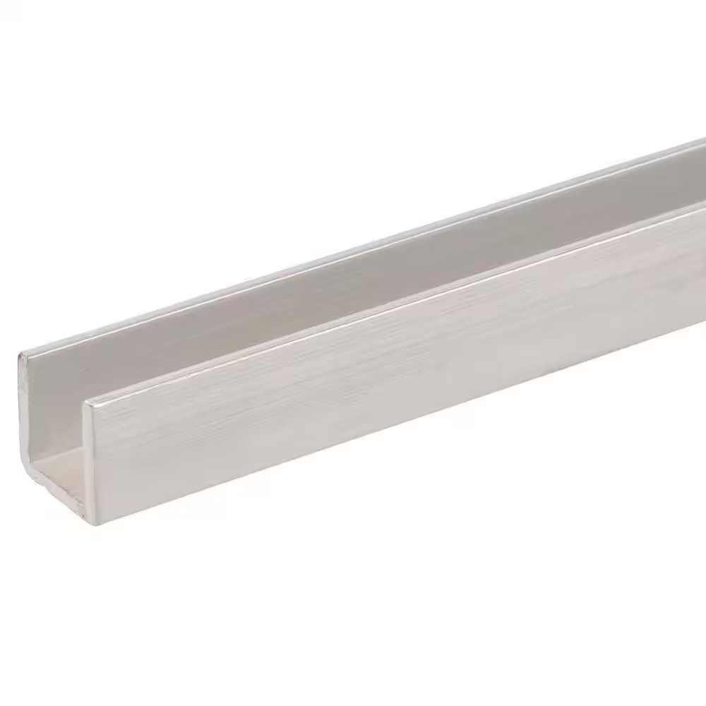 3/8 In. x 8 Ft. Aluminum Trim Channel – Interior/Exterior Edge Finish