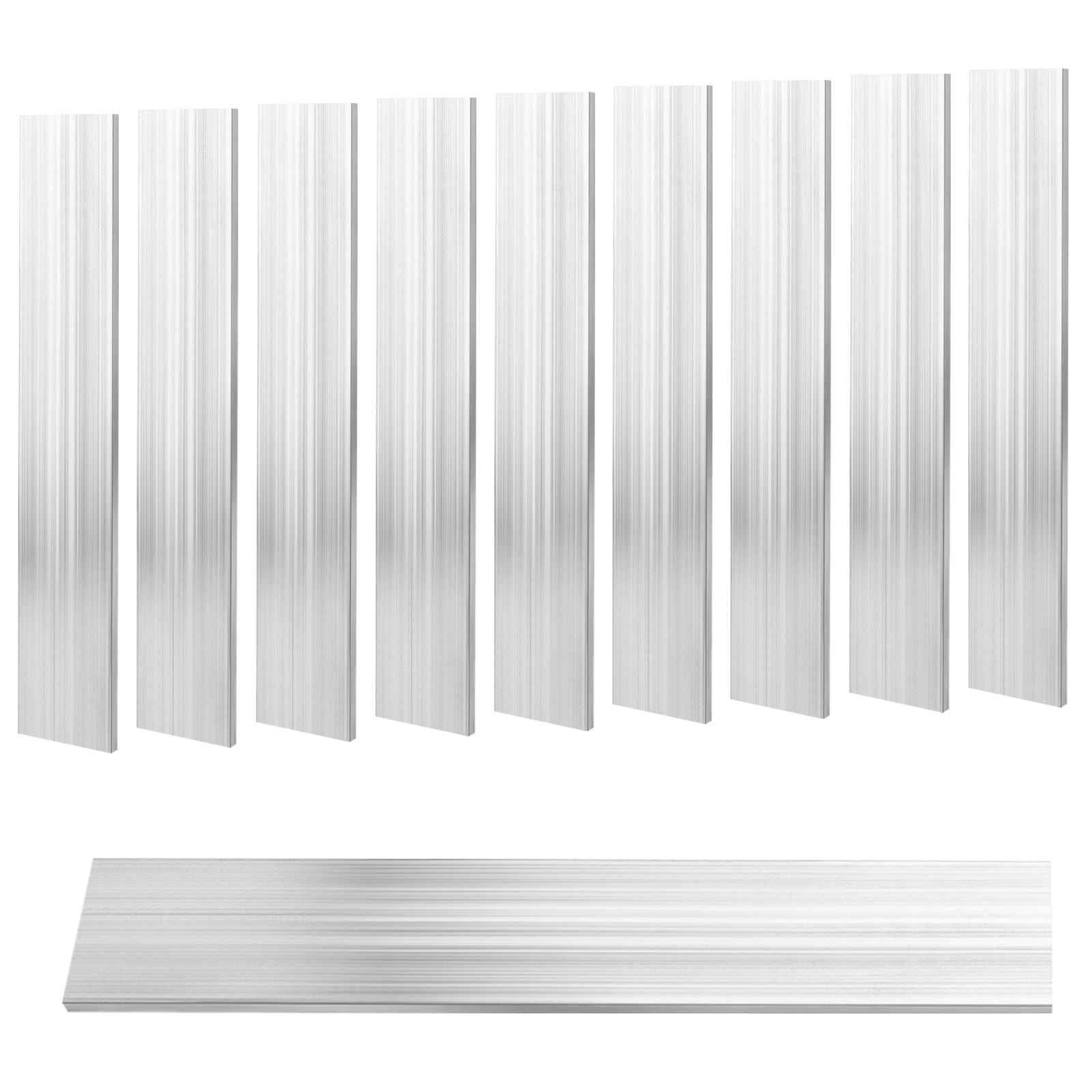 10 PCS 1/4x2x12 Inch Aluminum Flat Bar 6x50x305mm 6061 Plate Stock Craft