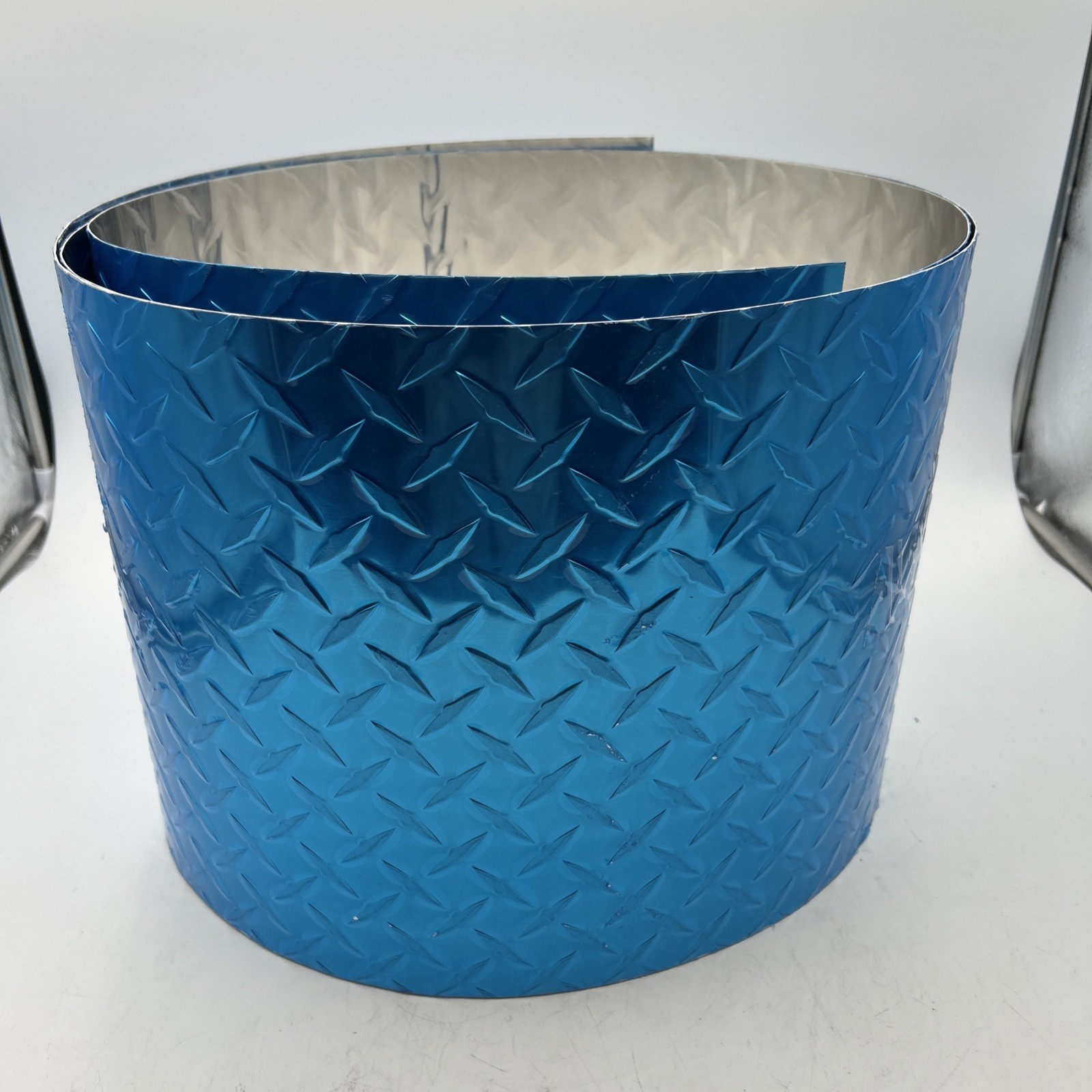 12″ x 120″ Blue Aluminum Diamond Plate .025″ (1/40″) Thick Sheet Trailer, RV