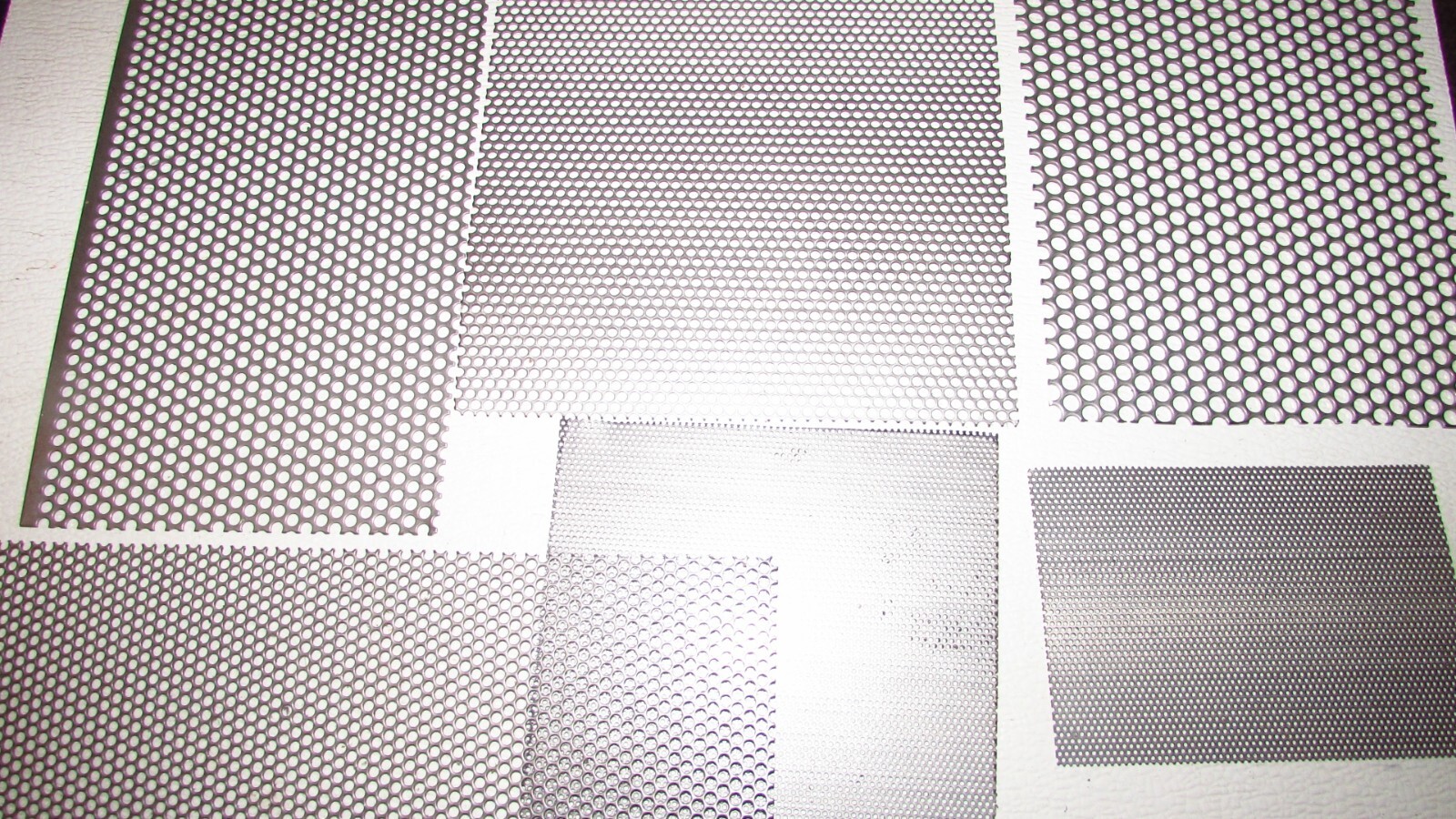 PERFORATED SHEET DROP OFF LOT–8 PIECES –1/8″ AND 1/4″ HOLE