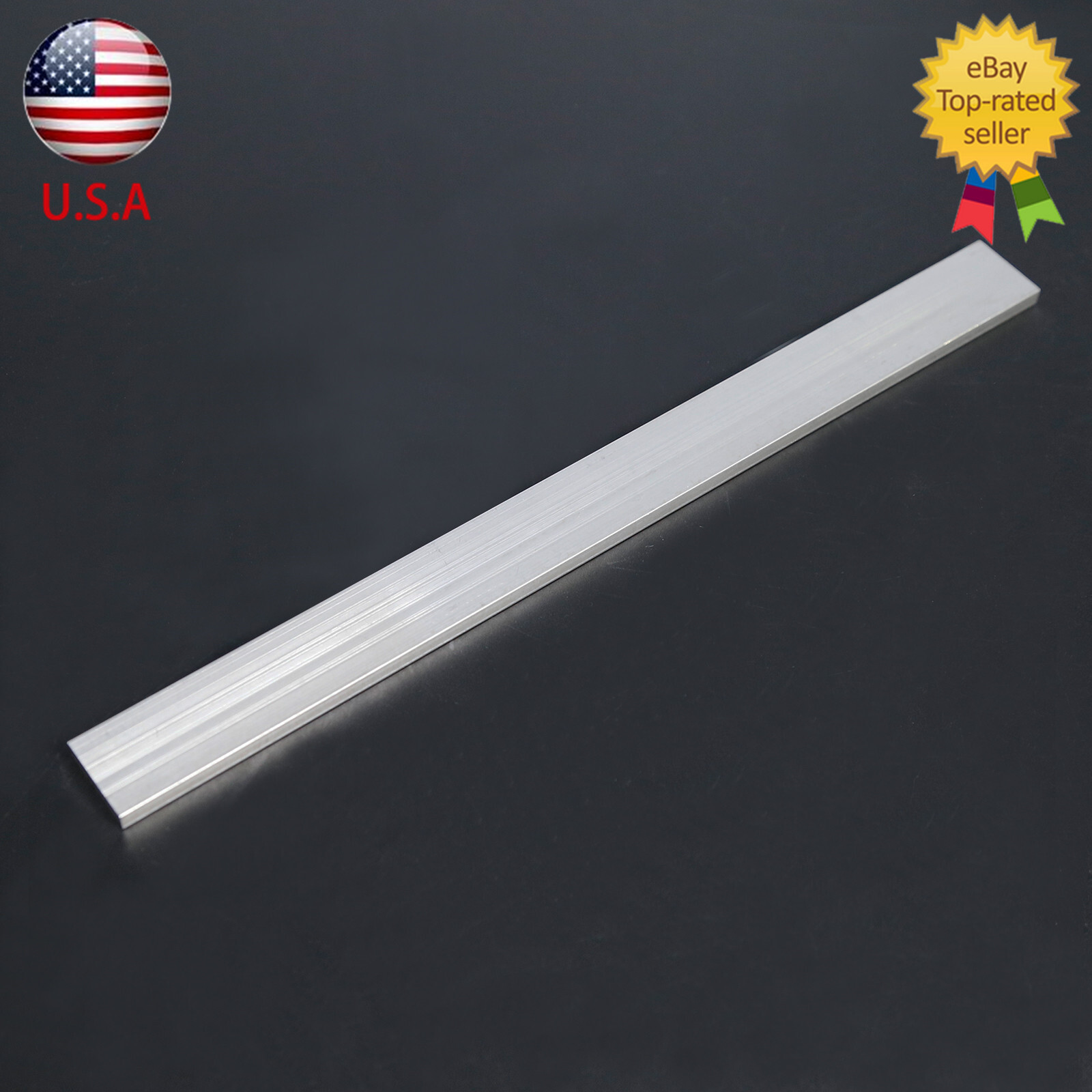 2x Metal T6061 Aluminum Flat Plate Sheet Stock Length 300mm Width 25mm Thick 6mm