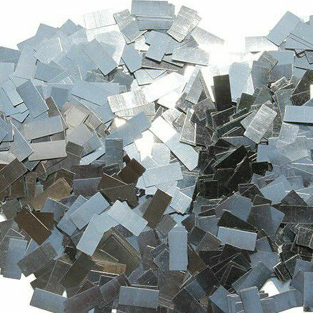 100PCS Galvanized Iron Sheet Plate Zinc Plated Metal DIY Craft 20*10*0.3mm Kits