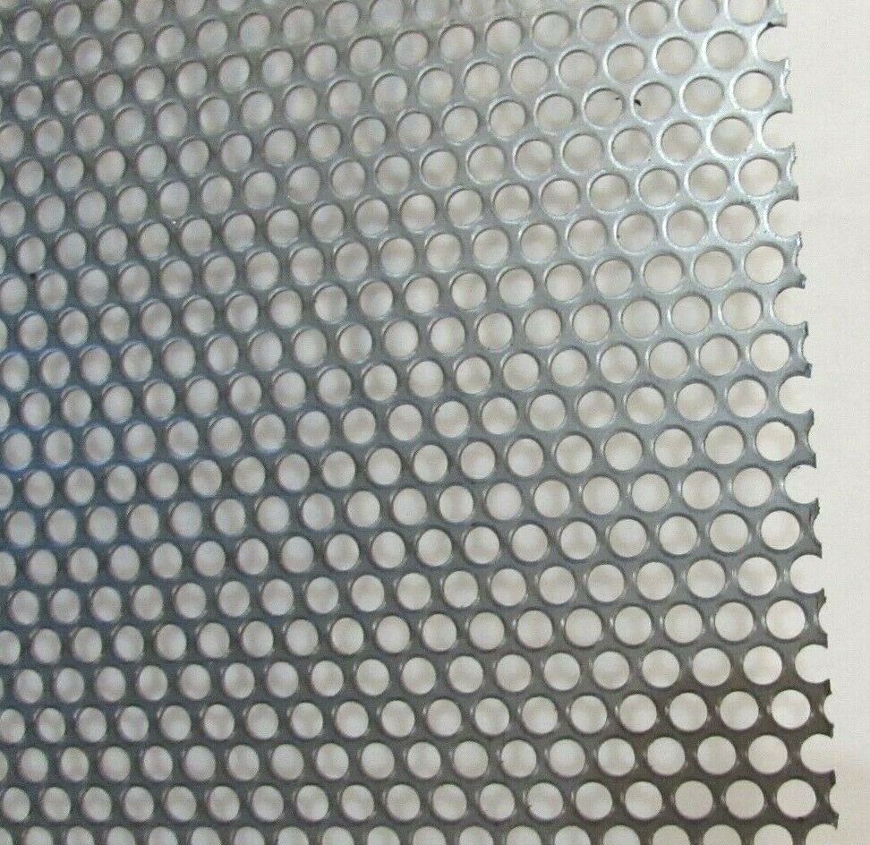 1/4″ HOLES–16 GA.-(0598)-304 STAINLESS PERFORATED SHEET— 11″ X 9-3/4″