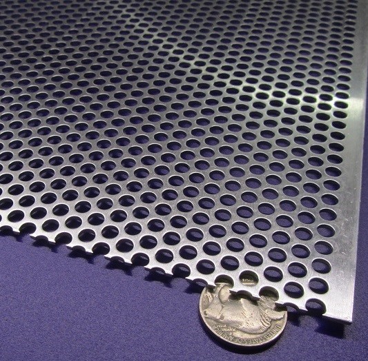3003 Aluminum Perforated Sheet .063″ Thick x 36″ x 40″, .187″ Hole Dia.