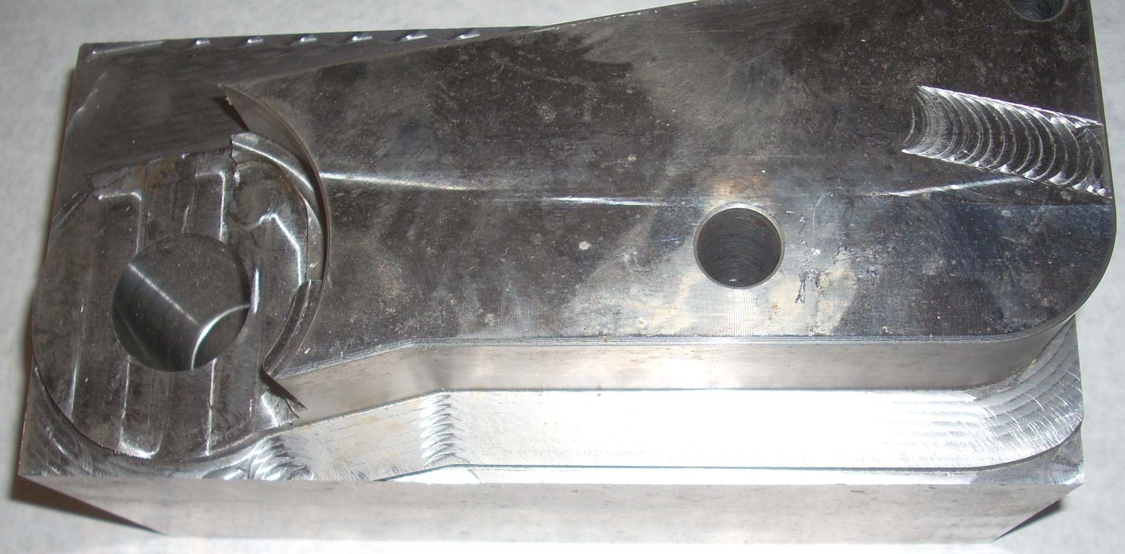 Steel Machinable Alloy Metal Chunk w Holes & Machine Work 5 x 10 3/4 x 4 1/4
