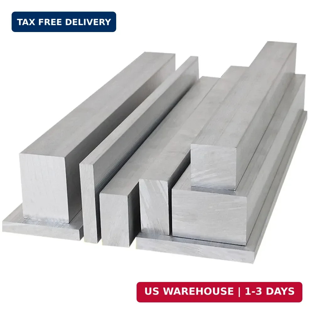 16-Inch Length Square Aluminum Flat BAR,Square Aluminum Bar 1/4″(6.35mm) x 1/4″(