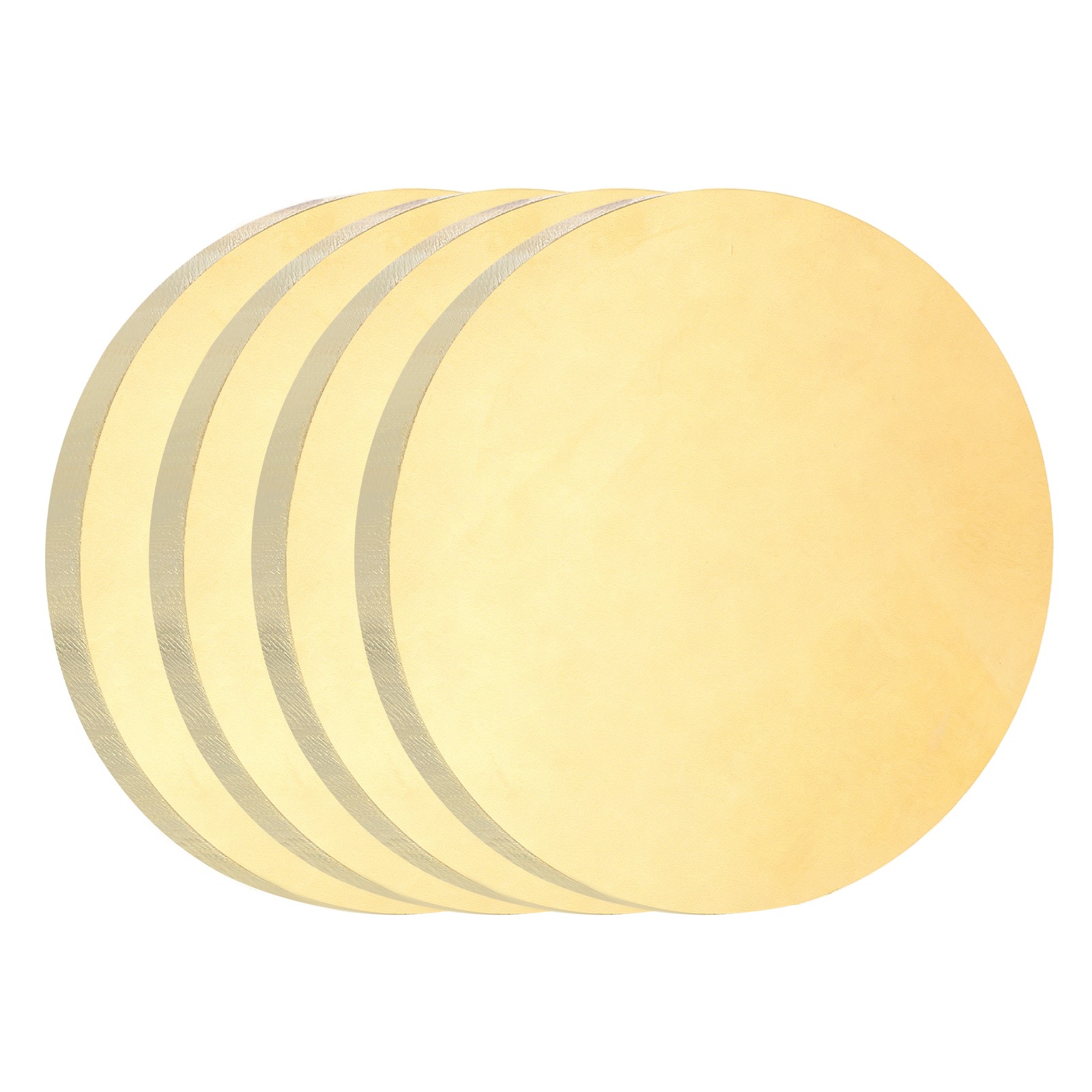 4Pcs Brass Round Plate 0.12″(3mm) Thick 1″(25mm) Dia H65 Brass Round Sheet