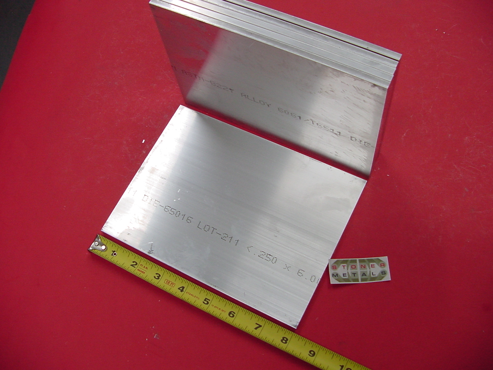 6 Pieces 1/4″ X 6″ ALUMINUM 6061 FLAT BAR 8″ long T6511 Extruded Mill Stock