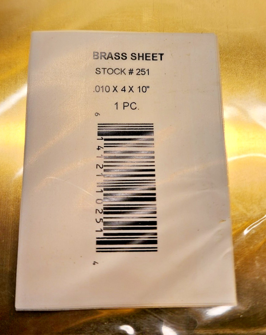 K&S Brass Sheet 10″x4″ .010 Thick Brass Sheets Hobby & Crafts Metal Sheet. READ!