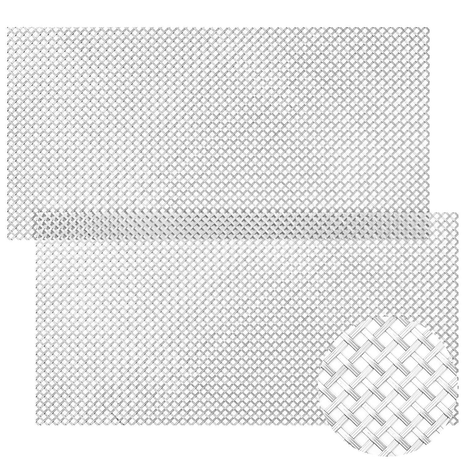 2 Pcs 12″ x 24″ Stainless Steel Expanded Metal Mesh Screen Panels
