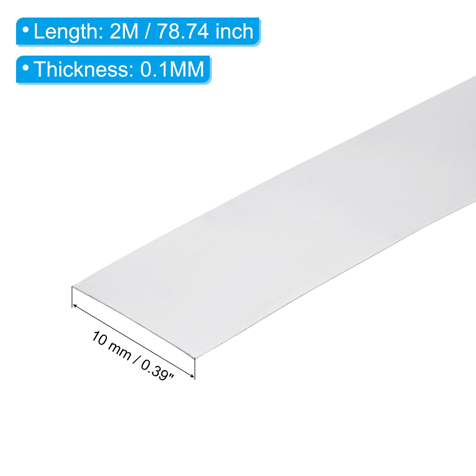0.39in x 78.7in Aluminum Flashing, 1pcs Aluminum Flashing Roll Roofing 0.1mm