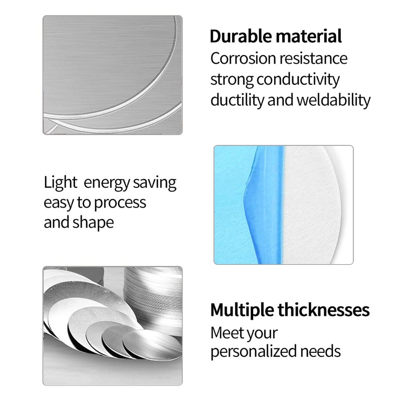 1pc 1060 Aluminum Disc Diameter 50-120mm Thickness 0.5-6mm