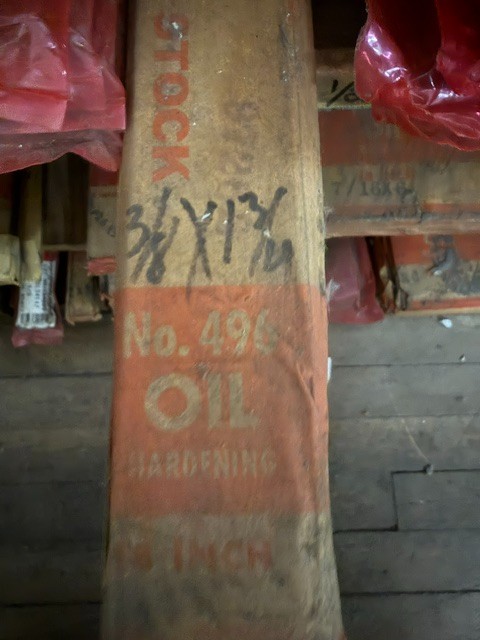 Starrett 3/8 x 1-3/4 x 18″ No. 496 Oil Hardening Ground Flat Stock – Rust – Old