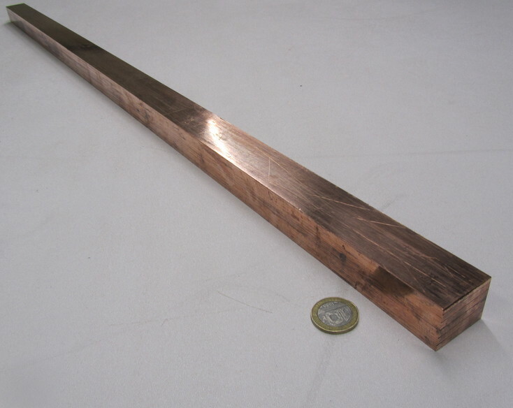 182 Copper Bar 1.0″ Thick x 1 1/4″ Wide x 3 Foot Length