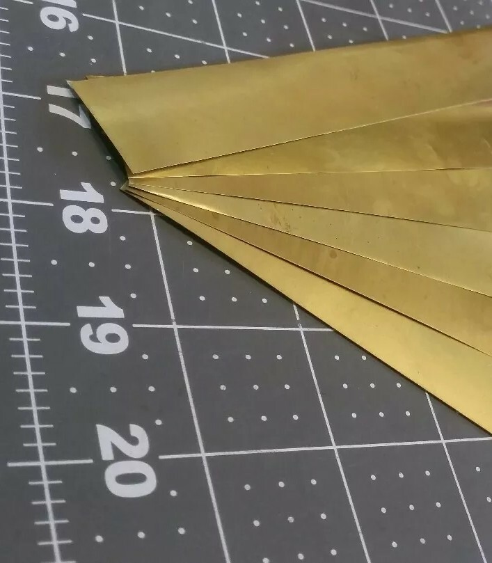 brass Shim Stock assortment 0.001 0.0015 0.002 0.003 0.004 0.005 1″x6″ 6 pieces*