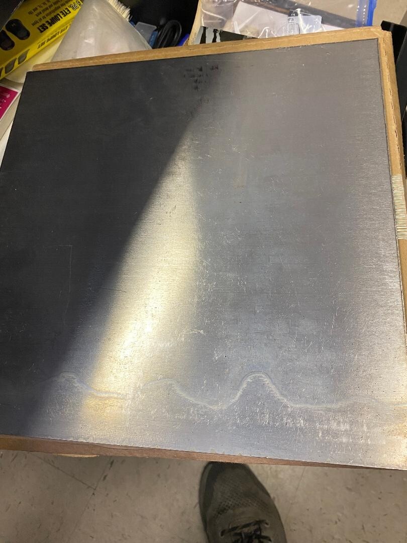 1095 STEEL .187 THICK X 12 INCH X 12 INCH GOOD FOR MAKING KNIVES