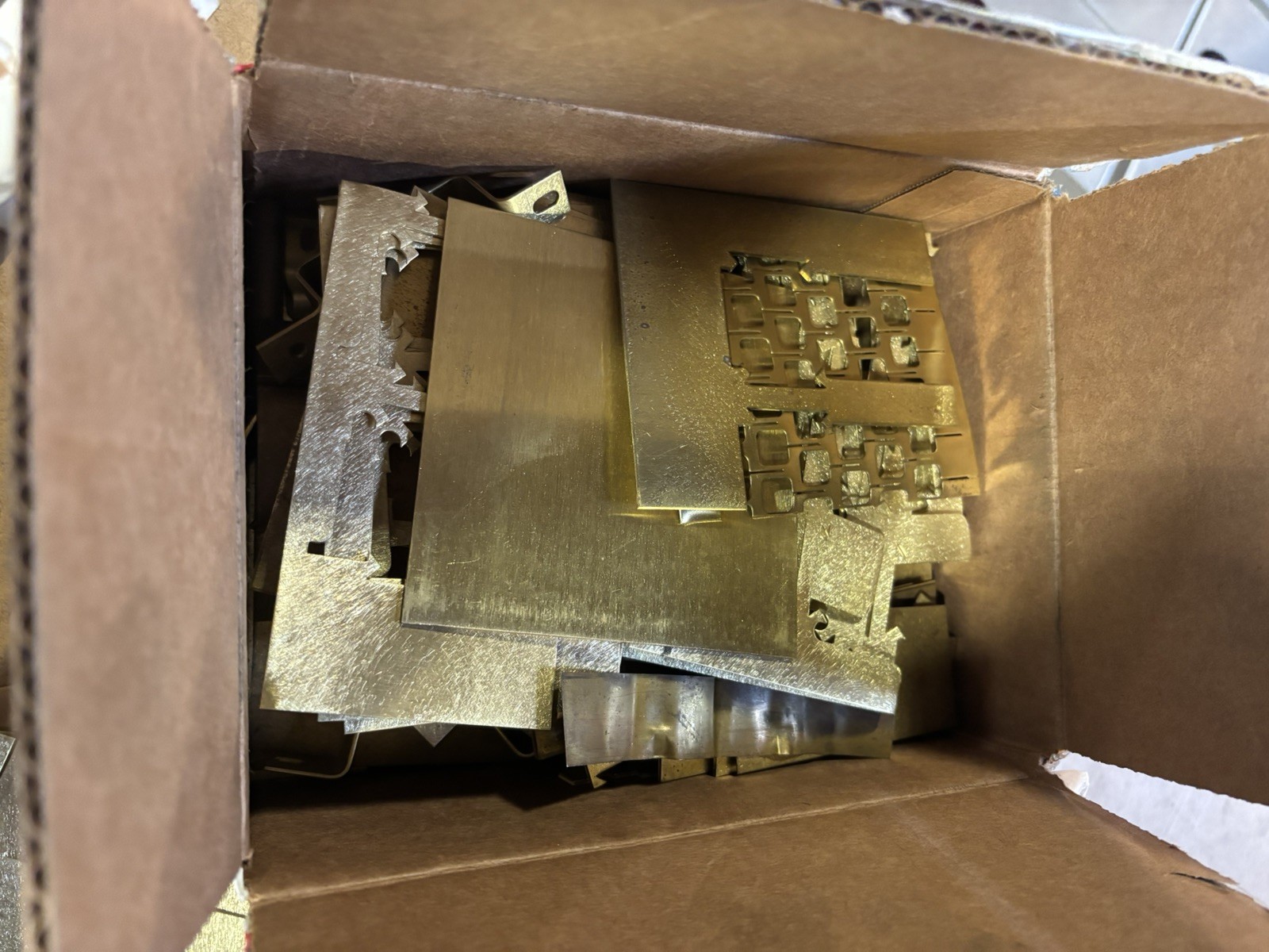 Brass Scrap – 10 Pounds Of Brass Sheet Metal Scrap