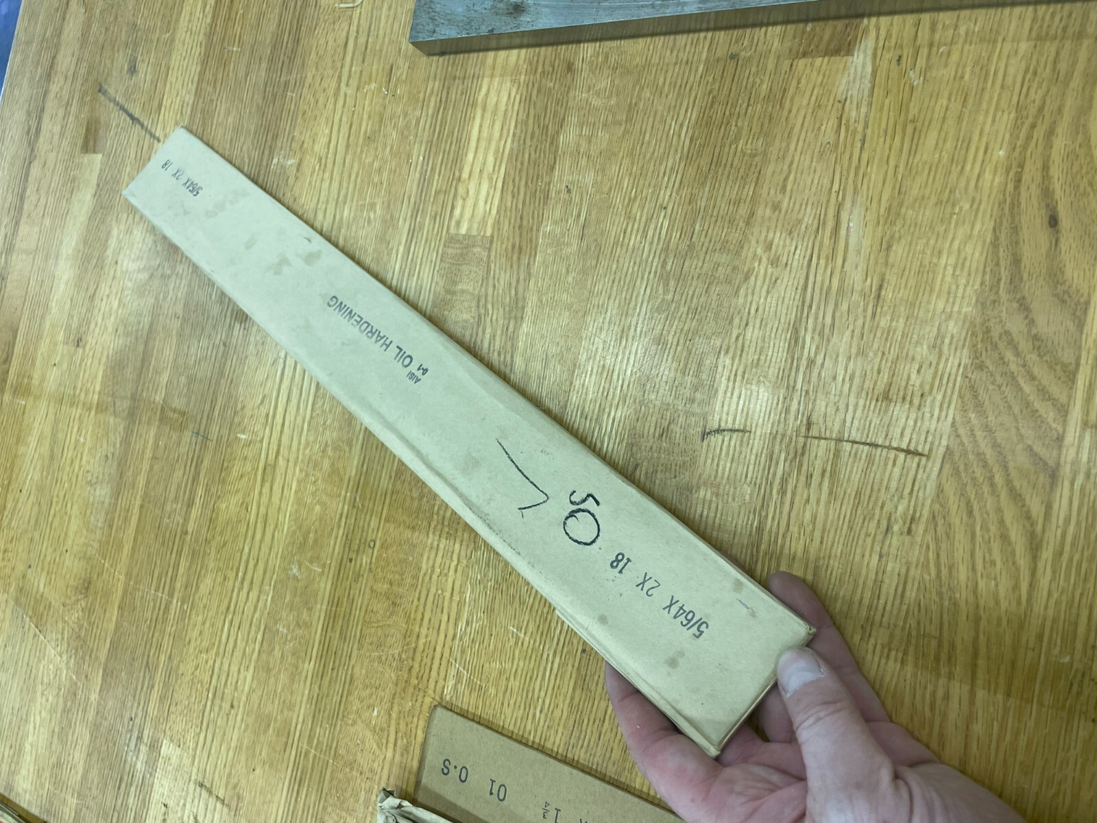5/64″ x 2″ x 18″ OVERSIZE oil hardening tool steel flat stock