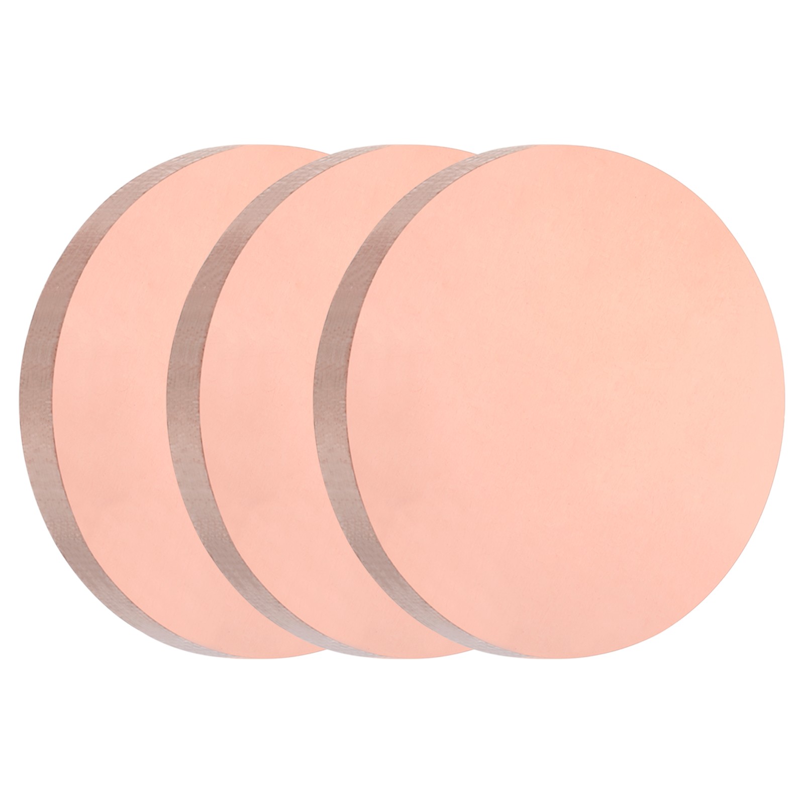 3Pcs Copper Round Plate, 0.1″(2.5mm) Thick 0.6″(15mm) Dia T2 Pure Copper Sheet