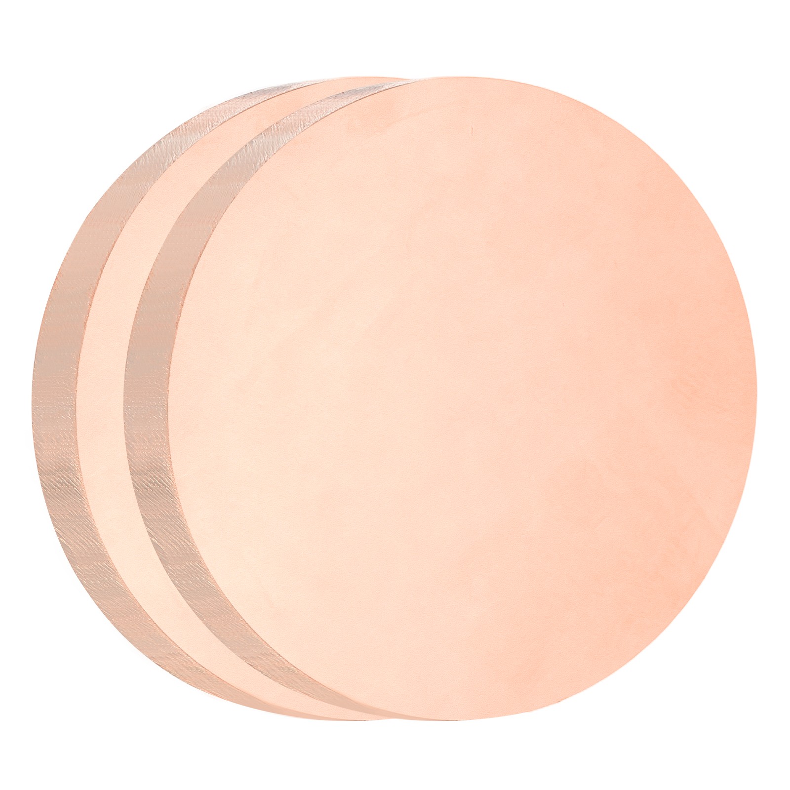 2Pcs Copper Round Plate, 0.2″ Thick 1″ Dia C1100 Pure Copper Sheet