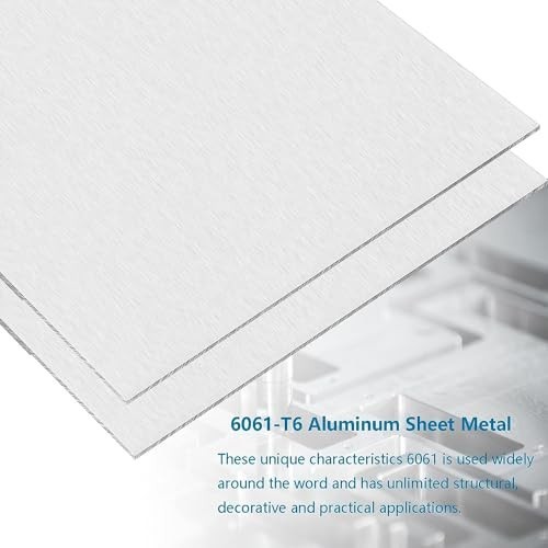 Heavy Duty 6061 Aluminum Sheet 12″x16″ 1/4″ Thick, Solid Metal Plate for DIY Pro
