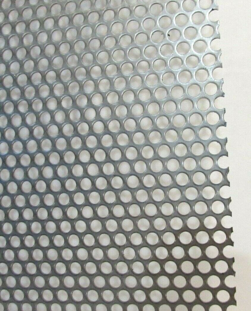 ==1/4″ HOLE 16 GA.–(.0598)- 304 S.S. PERFORATED SHEET– 11-3/4″ X 12″==