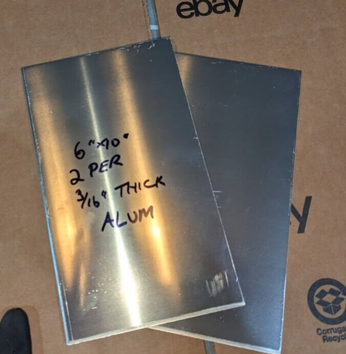2 Piece of 6″ x 10″ Aluminum .188″ Thick (3/16″ – 5 Gauge) Sheet Metal/PLATE