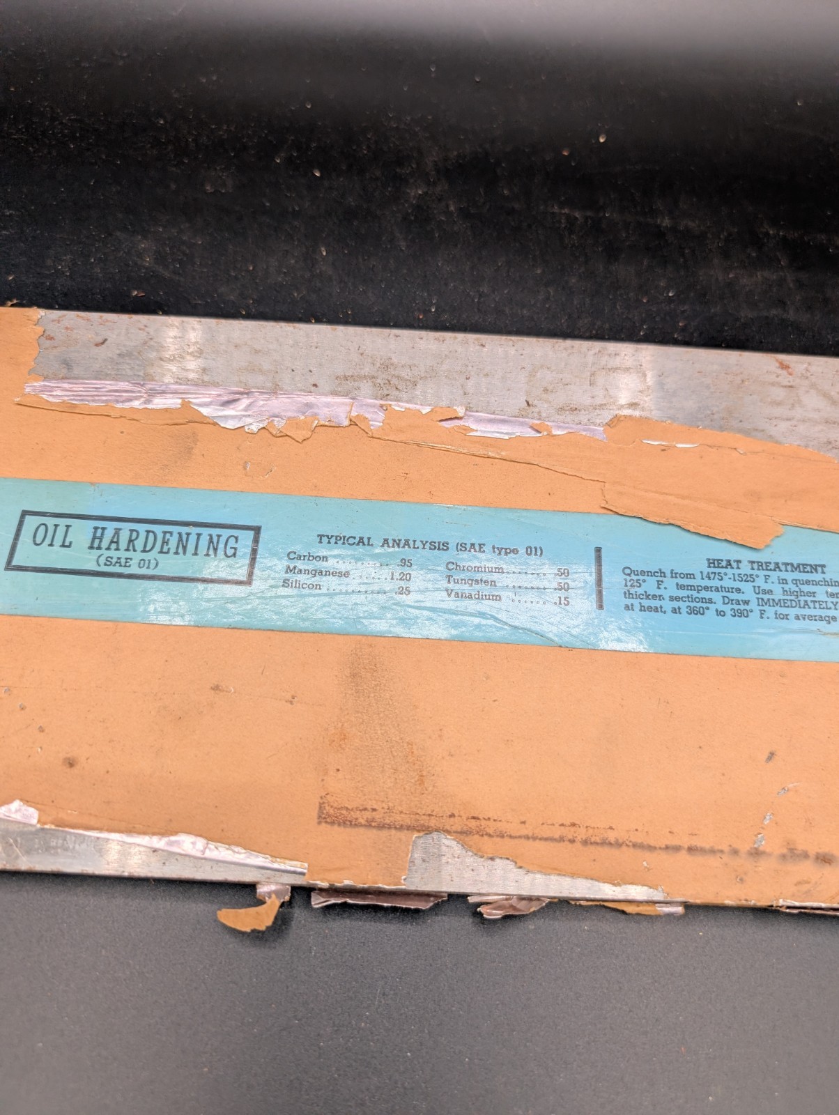 NOS Marshall Oil Hardening Precision Ground Flat Stock 7/16″ X 6″ X 18″ Type O1