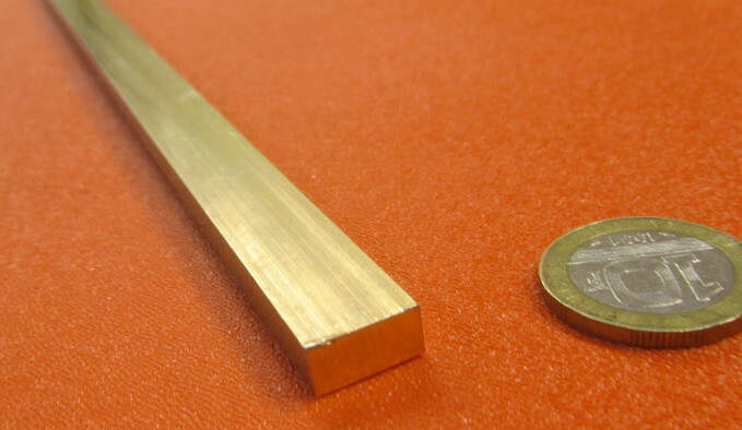 385 Brass Flat Bar 1/4″ Thick x 1/2″ Wide x 4 Foot Length