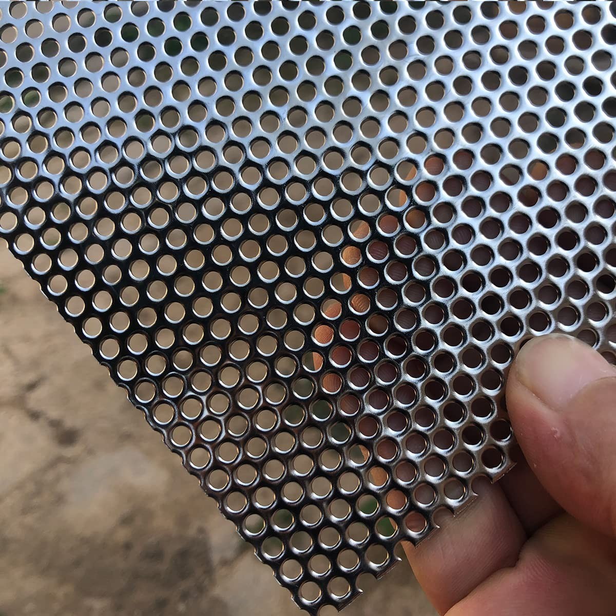 Perforated Stainless Steel Sheet 20GA 19.6″X9.8″ Rectangle