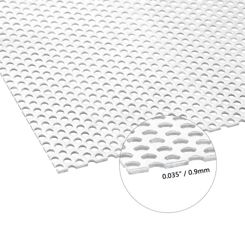 Perforated Stainless Steel Sheet 11.8″ x 11.8″ 0.035″ Thickness 0.12″ Holes Comm