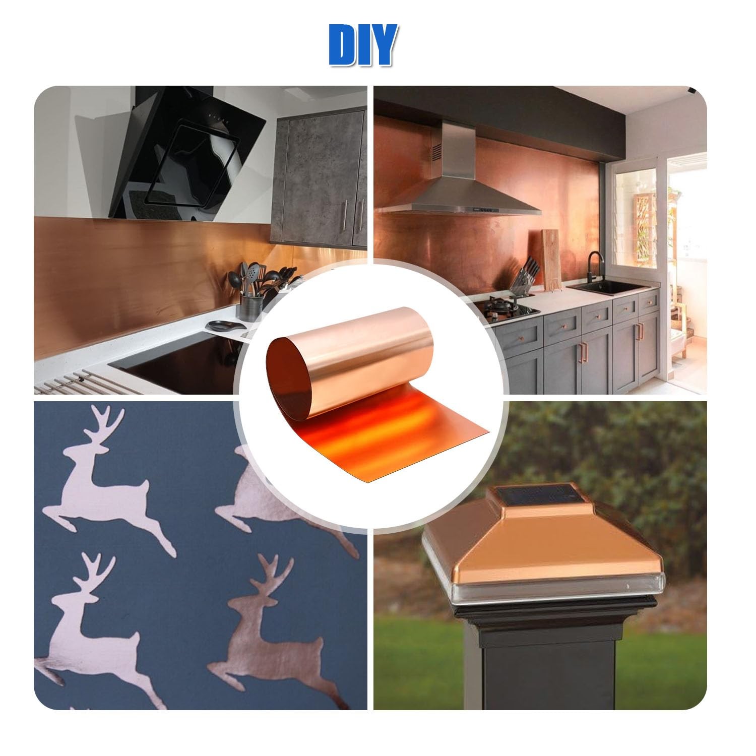 Copper Tape Copper Sheet Roll, Copper Sheet 1000 x 300 x 0.1 mm, Applicable for V…