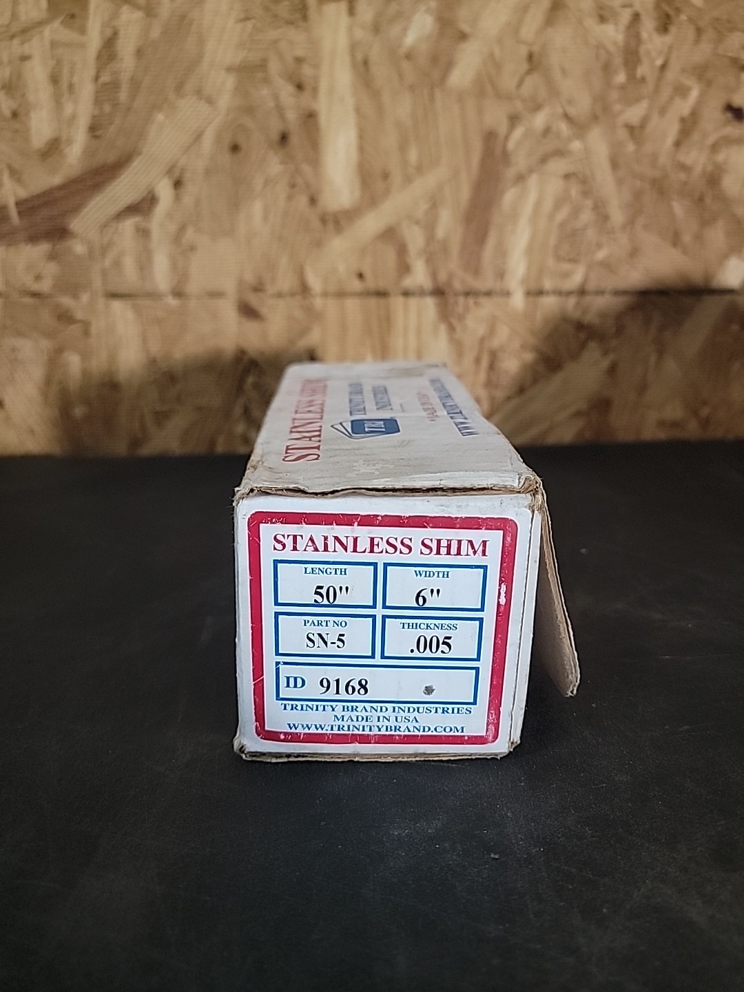 Metal Shim Stock: Roll, 0.0050″ Thick, 50″ Long, 6″ Wide, 302 Stainless