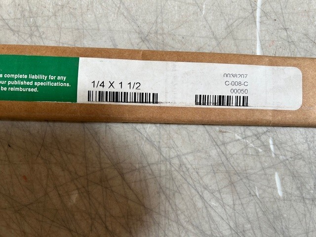 1/4 X 1-1/2 X 36″ 0-1 OIL HARDENING FLAT GROUND STOCK PRECISION MARSHALL
