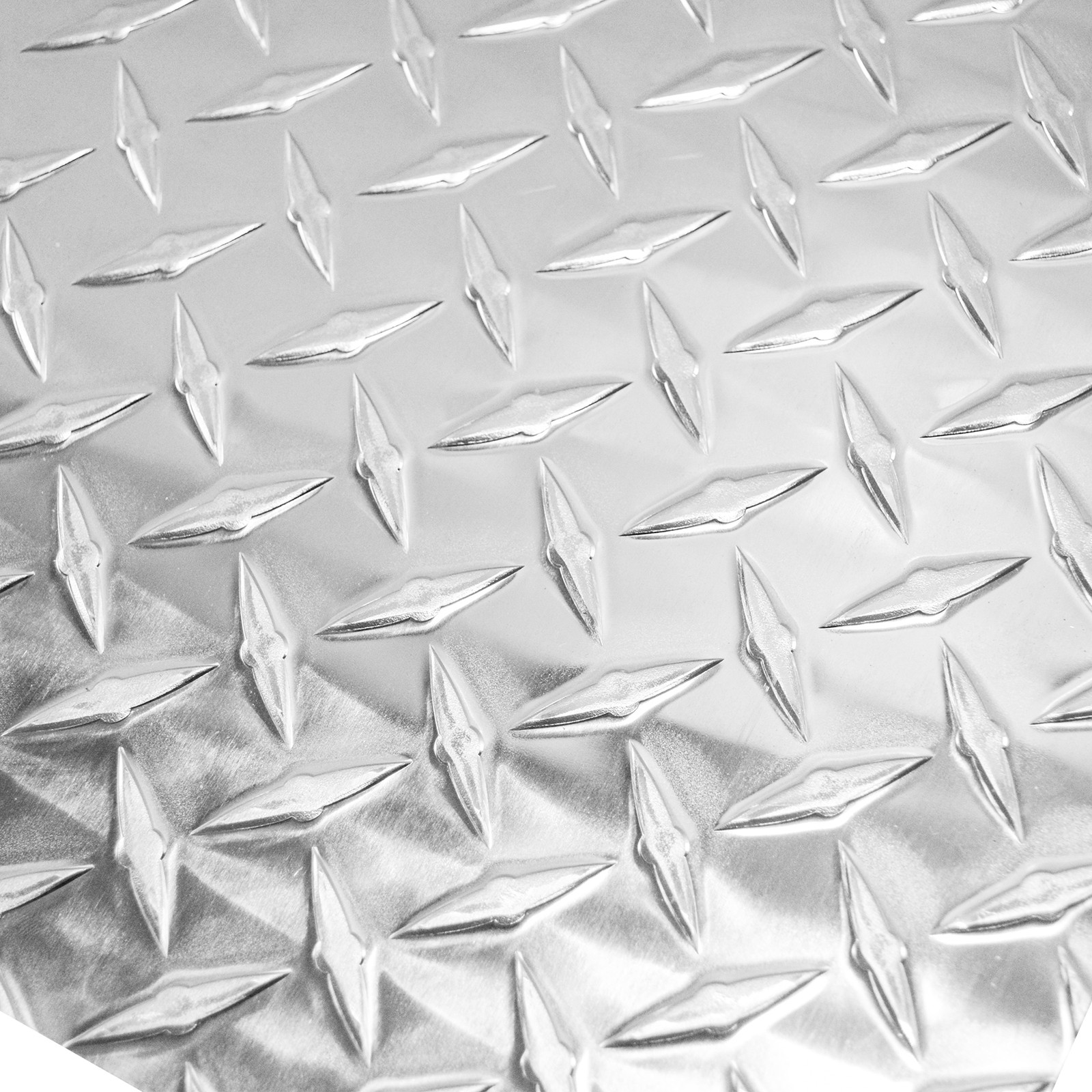 10.63×10.63 Inch Silver 5 Bar Tread Plate Industrial Grade Aluminum Panel