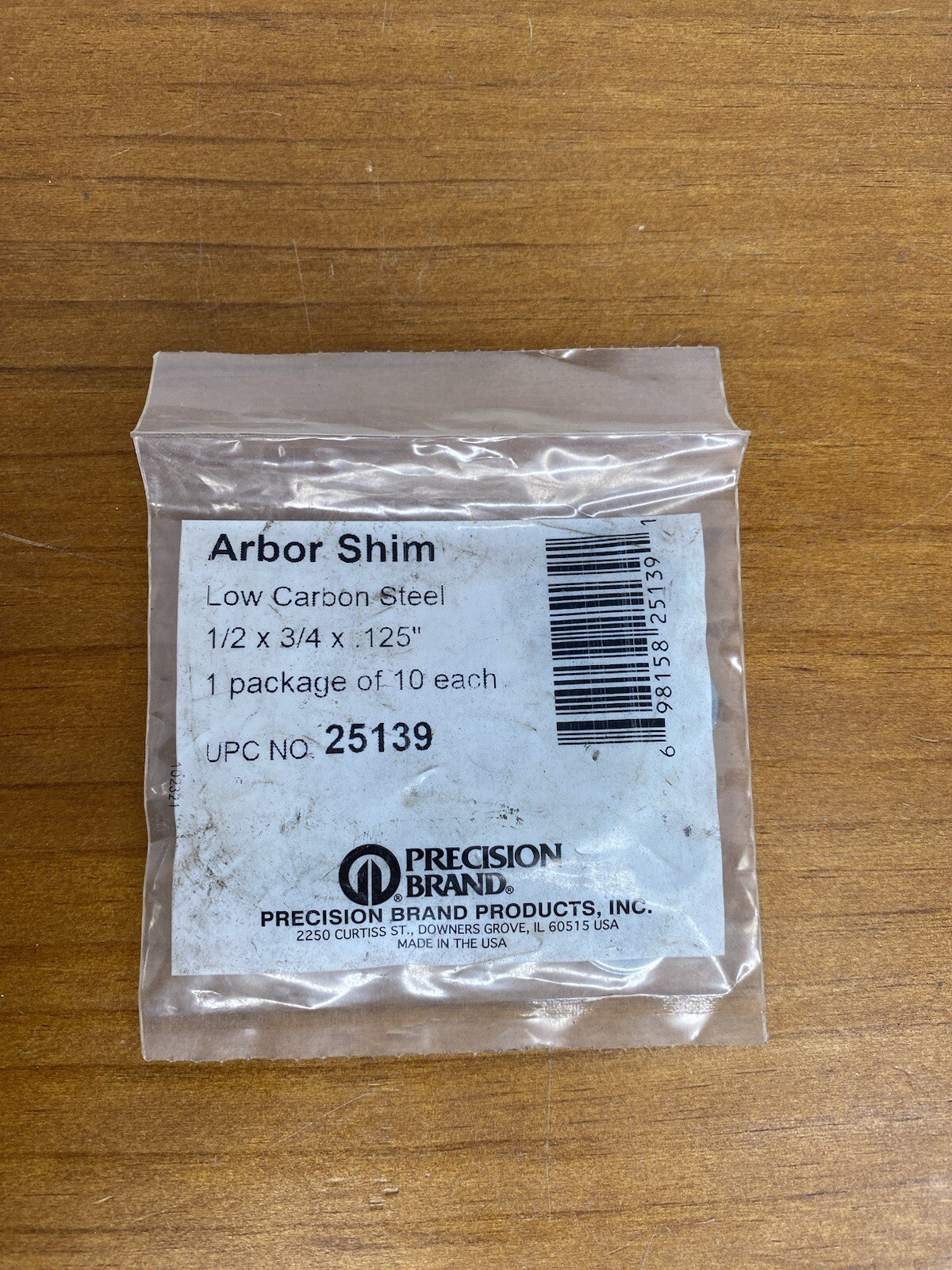 Precision Brand Products Arbor Shim Low Carbon Steel 1/2×3/4x.125inch