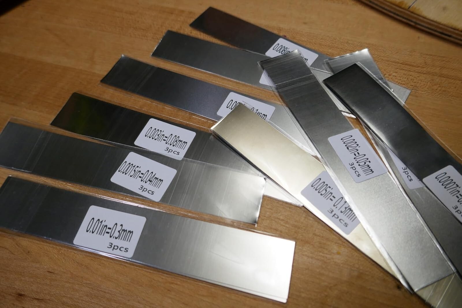 30 Pieces Shim Stock Assortment Metal Shim Stock 304 Stainless Steel Strips NEW