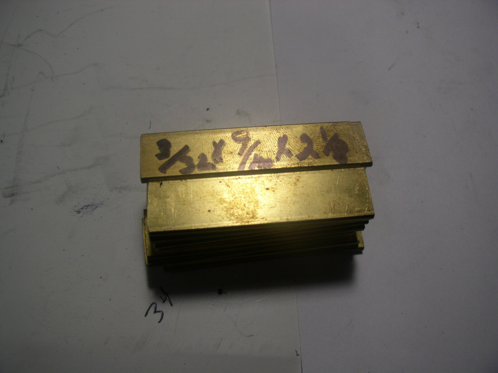 2PCS. 3/32″ X 9/16″ X 2 1/8″OR LONGER SOLID BRASS FLAT STOCK RADIUS EDGES