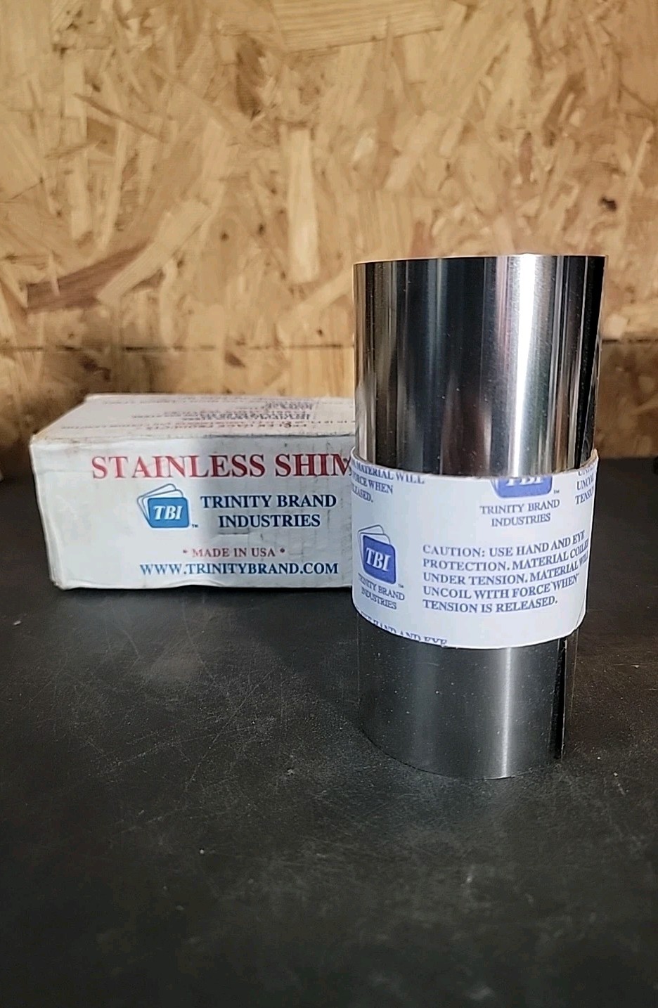 Metal Shim Stock: Roll, 0.0050″ Thick, 50″ Long, 6″ Wide, 302 Stainless