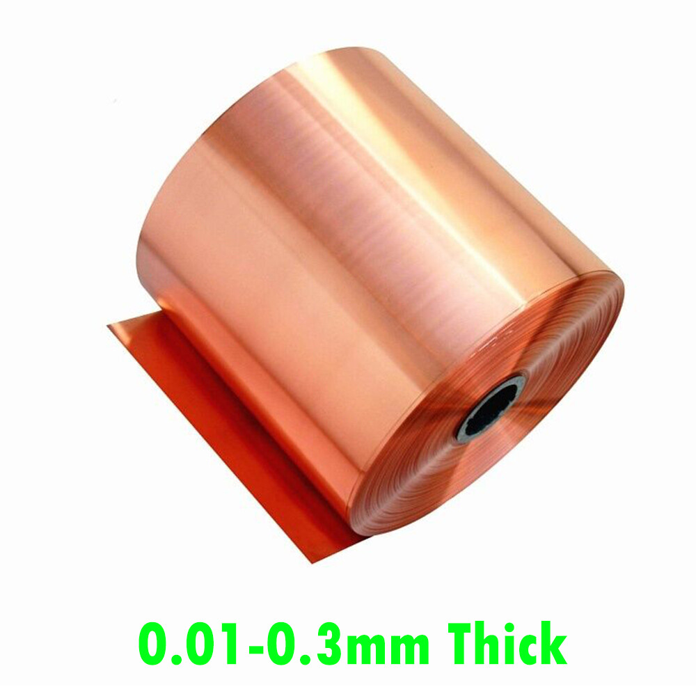 0.02-0.05mm Thick Size 0.1x1m Metal Copper Sheet Plate Guillotine Cut Material