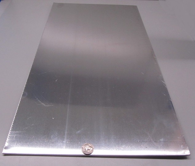 1100 Aluminum Sheet Softened (O) .125″ (1/8″) Thick x 12″ Wide x 24″ Long