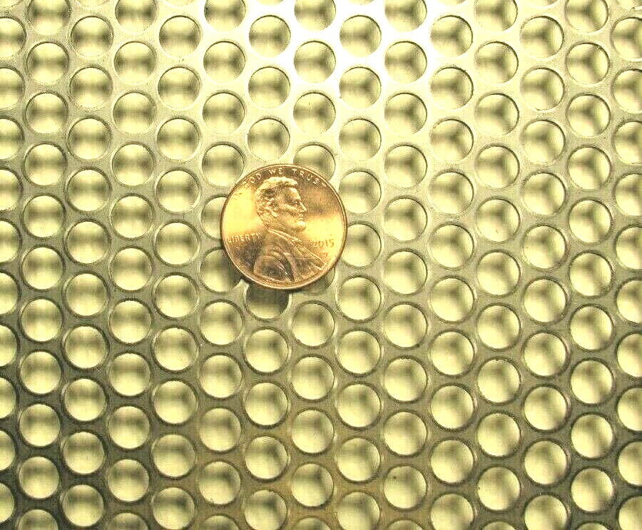 1/4″ HOLES–20 GA.-(035)-304 STAINLESS STEEL PERFORATED SHEET- 12″ X 23=3/8″