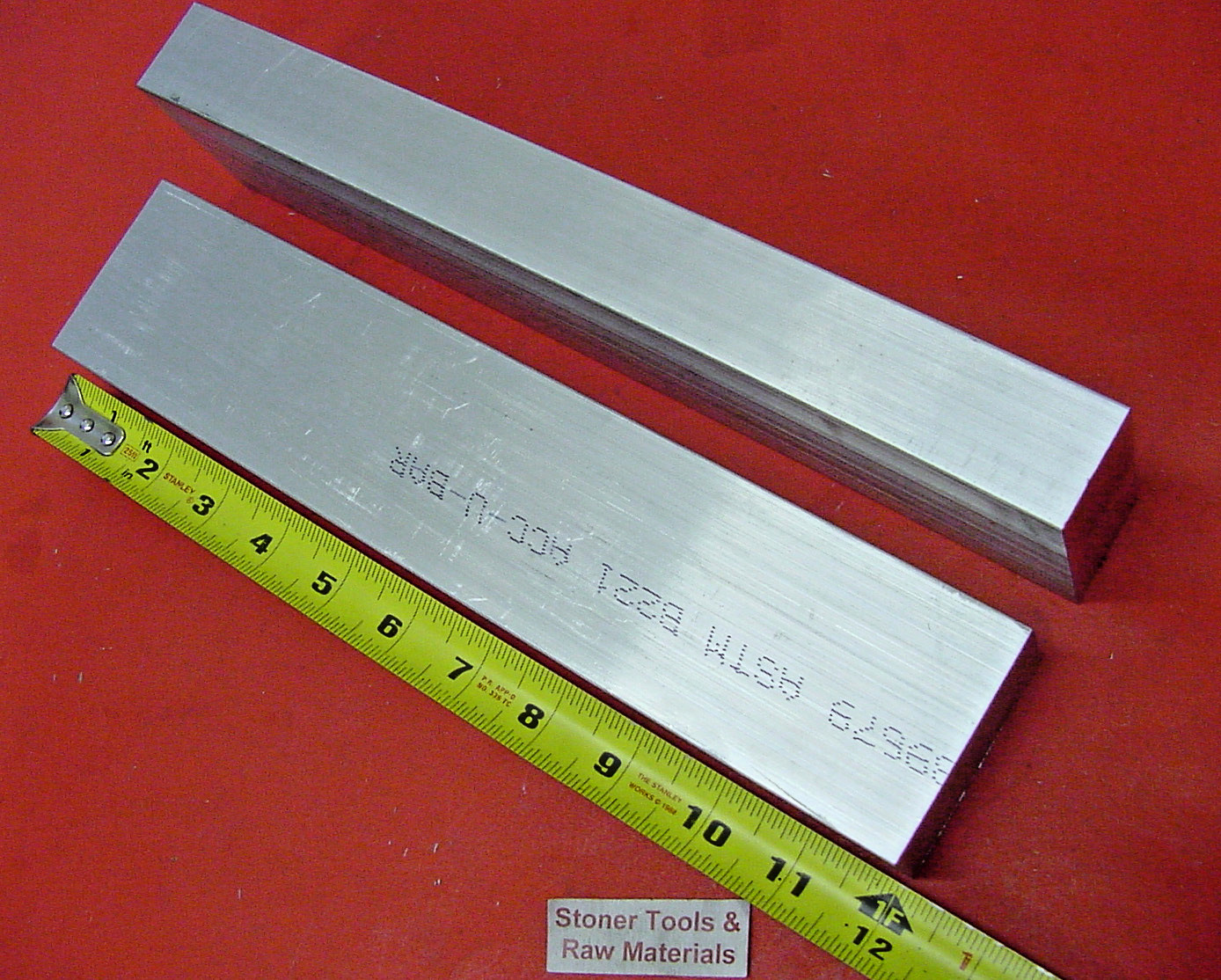 2 Pieces 1-1/4″ X 2-1/2″ ALUMINUM 6061 FLAT BAR 12″ long Solid 1.25″ Mill Stock