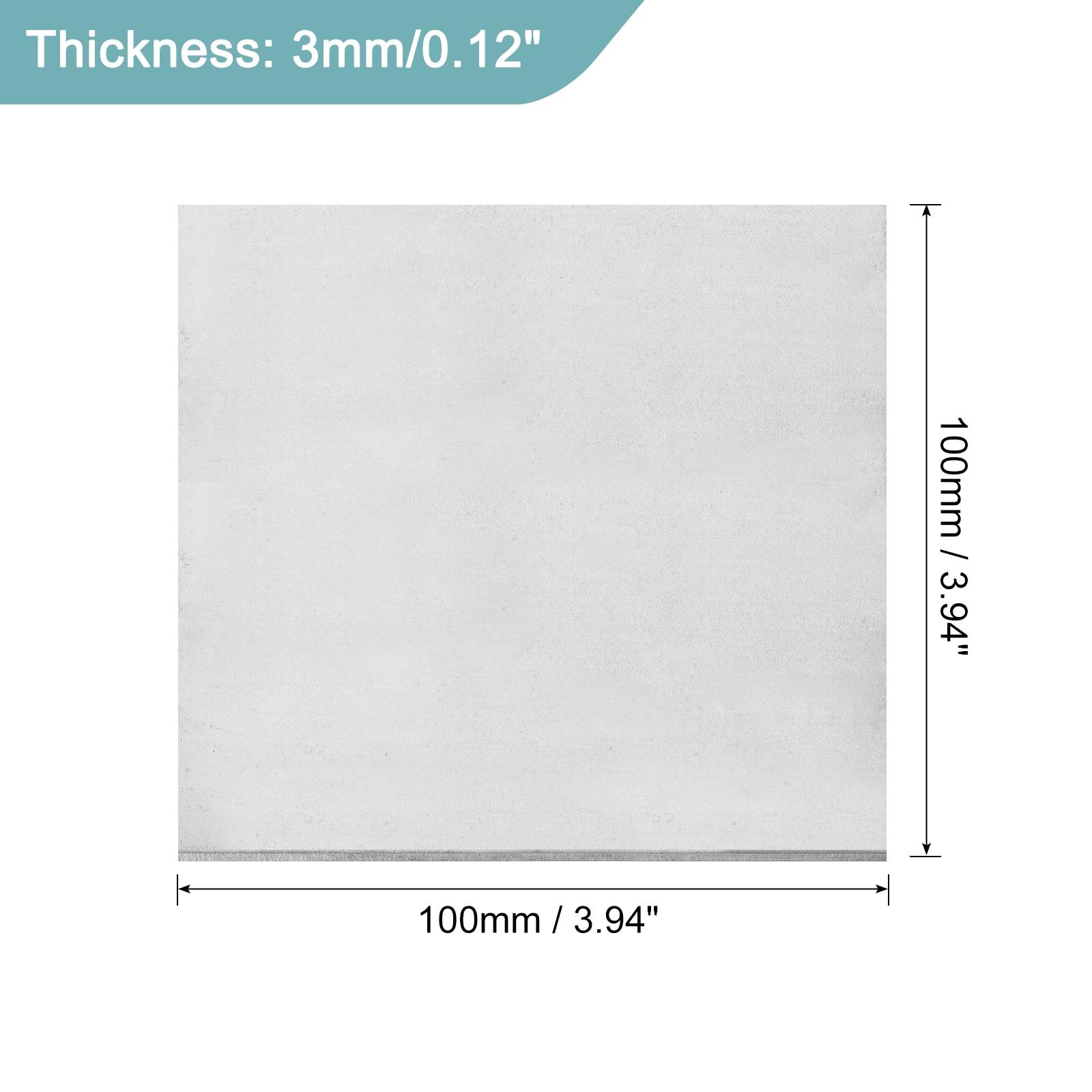 1Pcs GR5 Titanium Plate Sheet, 100x100x3mm Titanium Alloy Metal Sheet