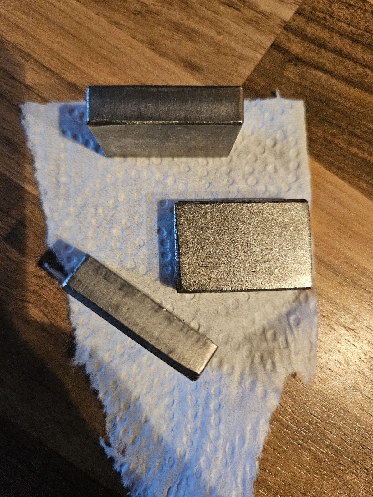 10 x Damascus 1.2842 / W2842 Tool Steel / Damascus / Knife Steel DIN 17350 30x20x8mm