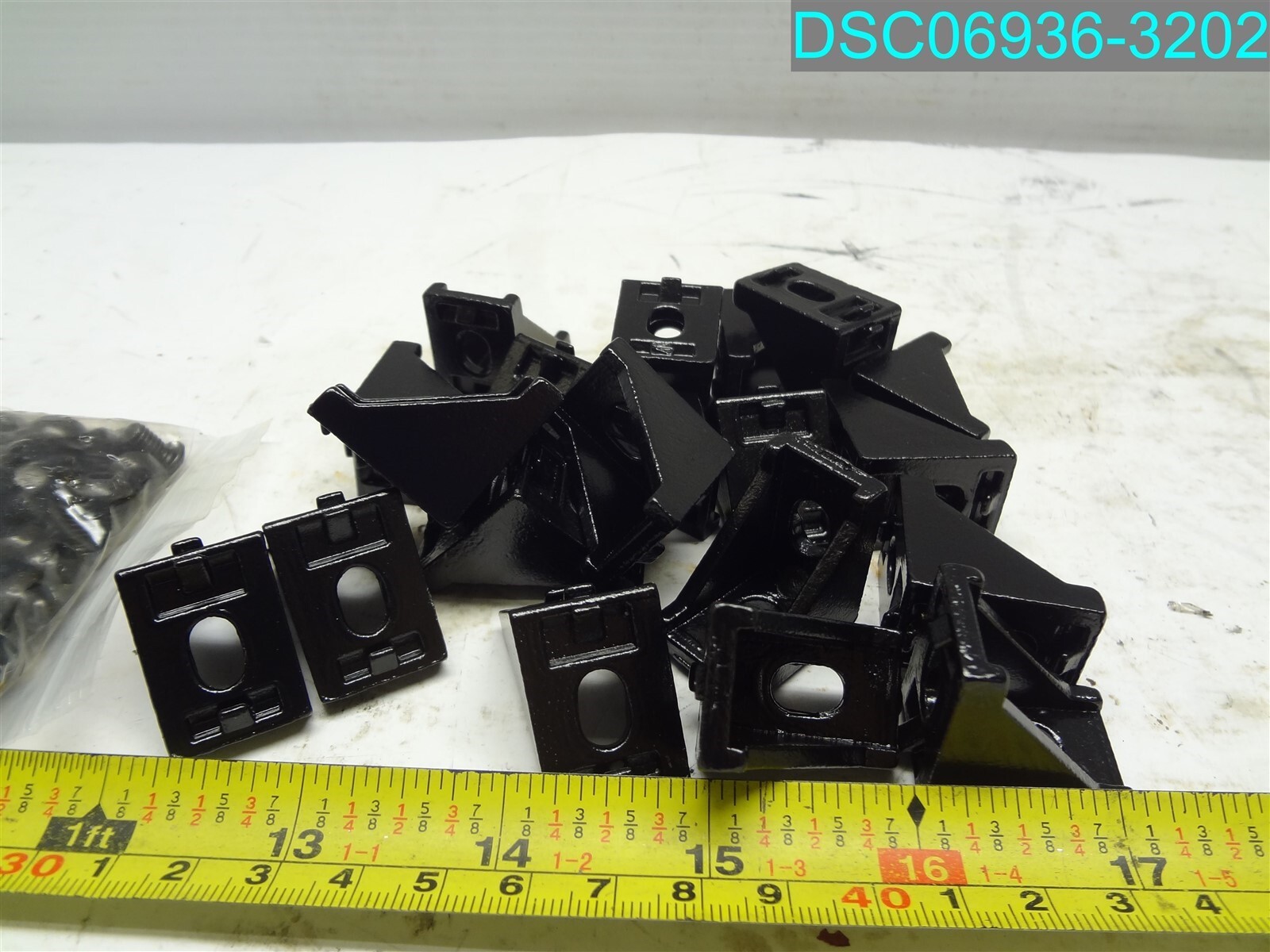 QTY=20 SETS: Black 2020 Series Aluminum Profile Connector Rail Accessories