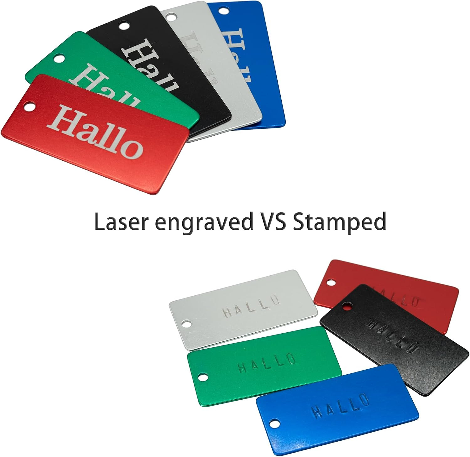 Aluminum Engraving Blanks Rectangle Blank Tags 1 Inch x 2 Inch 25 Pack (Black)