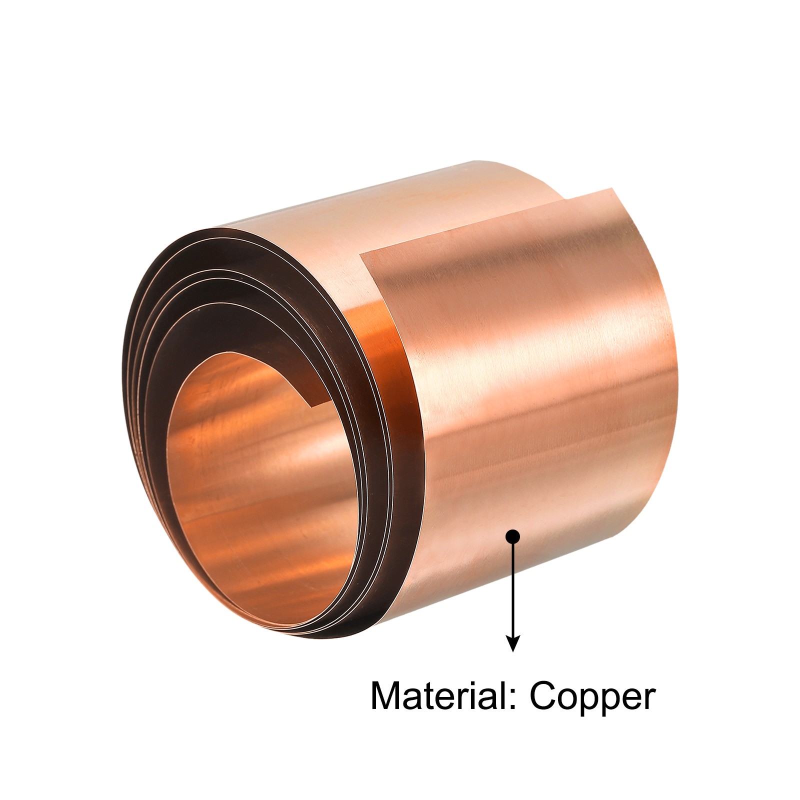 Copper Sheet Roll, Metal Foil Plate 2000mm x 50mm x 0.2mm